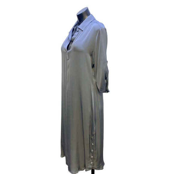 Nouvelle Palm Beach Womens Silk Button-Down Shirt Dress L - Picture 3 of 6
